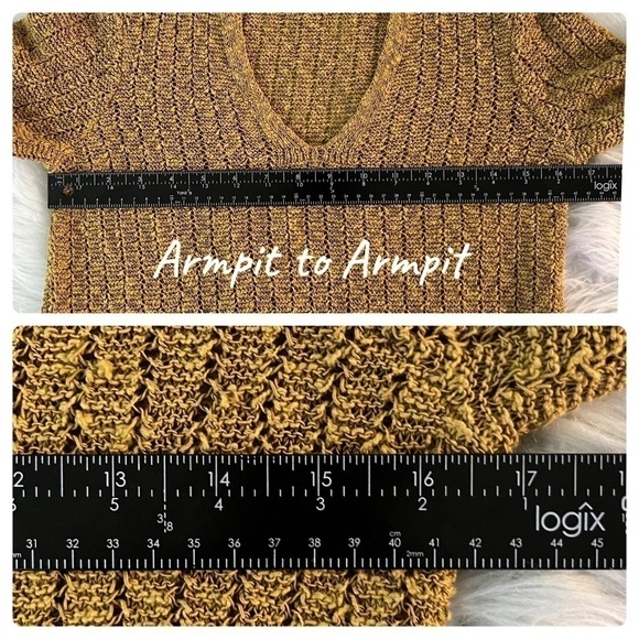 J. Jill Textured Open Stitch V Neck Top Style 223531 - Picture 8 of 14